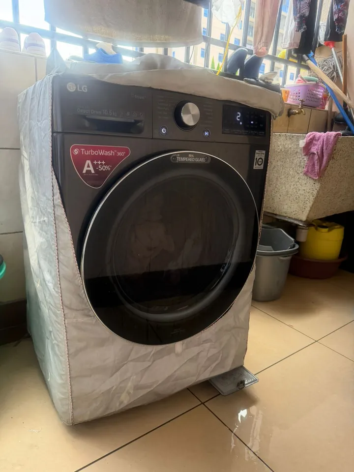 LG front-load washing machine at a client home