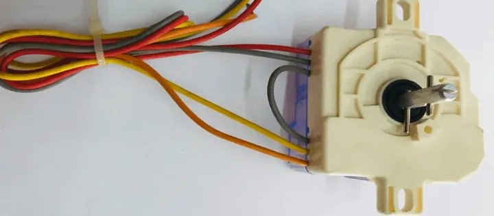 Washing machine timer switch with its wiring